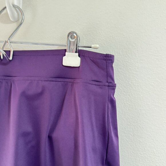 NWT Lands' End Swim Skort Bottom Skirt 10 Purple Bathing Suit Tummy Control Slim - Picture 2 of 6